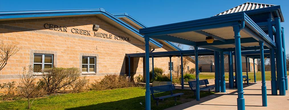 Exterior of Cedar Creek Middle School